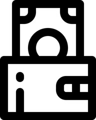 wallet icon. vector line icon for your website, mobile, presentation, and logo design.