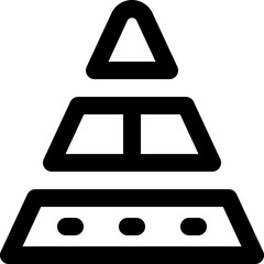 pyramid icon. vector line icon for your website, mobile, presentation, and logo design.