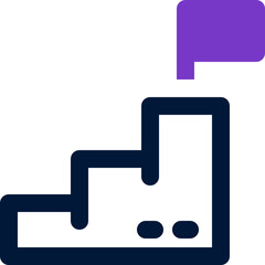 career step icon. vector dual tone icon for your website, mobile, presentation, and logo design.