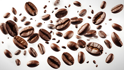 Fototapeta premium Coffee beans background, Generative AI