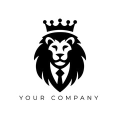 lion head design logo vector
