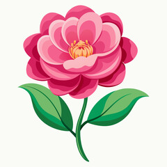 Vector pink color rose 