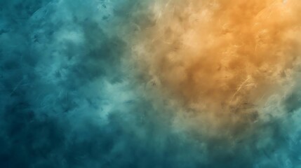 Fototapeta premium Abstract blue and orange watercolor background.