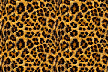 Seamless pattern of realistic leopard print