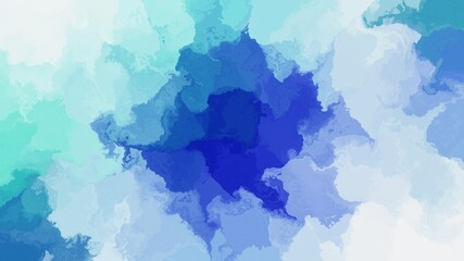 Sea Blue. Stunning  Watercolor Gradient Abstract Backgrounds, Artistic Designs for Your Project