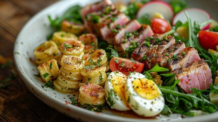 Healthy food wrap salad pasta