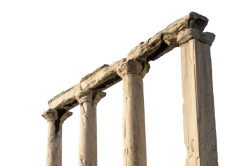 Old greek columns