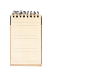a blank notepad