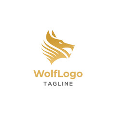 Fototapeta premium wolf mascot design logo vector of the head of arctic