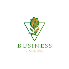 Abstract tulip flower icon vector. Contour silhouette isolated. Linear illustration. Floral design, print, beauty branding, card, poster. Minimal contemporary drawing.