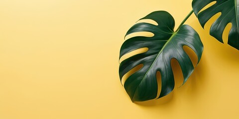 portrait of philodendron leaves on a blank background for summer. Tropical leaves monstera and...
