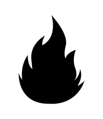 Single Fire Flame Vector Clipart Illustration Transparent Background