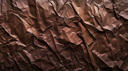 crumpled dark brown paper background