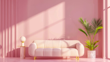 Minimal Interior Design Background Stylish Living Room