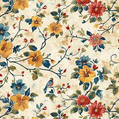 Floral pattern background illustration, wallpaper