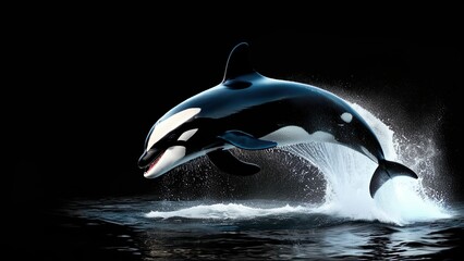 orca jumping out of water