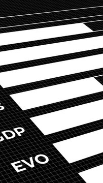 Finance business background with diagrams, statistics graphs and data report. Financial analysis concept. 3D animation
