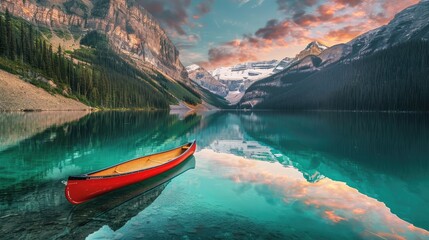 canoe on lake