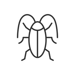 Cockroach, linear icon. Line with editable stroke