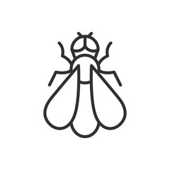 Fly, linear icon. Line with editable stroke