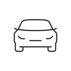 Obraz premium Car in front, linear icon. Line with editable stroke