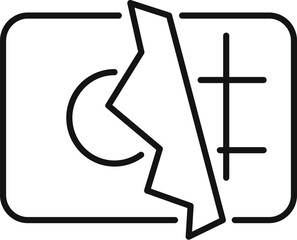 Vector illustration of a simple black and white clickable icon with a cursor and arrow for user experience and website development