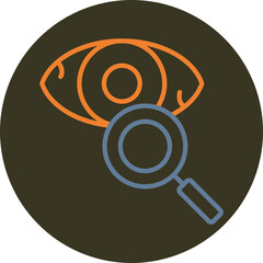 Eye Test Line Two Color Circle Icon