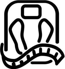 Nutrition healthy food, detox diet icon.healthy weight Symbol isolated on white background.  Editable strokes. Vector outline graphics 
