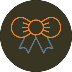 Bow Line Two Color Circle Icon