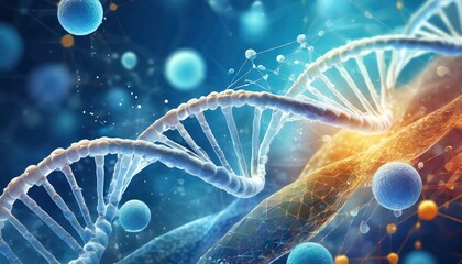 DNA gene background science helix cell genetic medical biotechnology biology bio. Technology