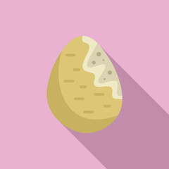 Minimalist vector graphic of a potato with shadows, perfect for foodthemed designs