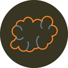 Fog Line Two Color Circle Icon