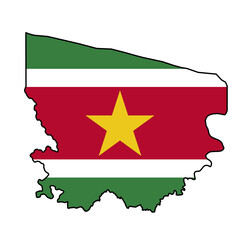 Distrtict Coronie Outline  Suriname, South America