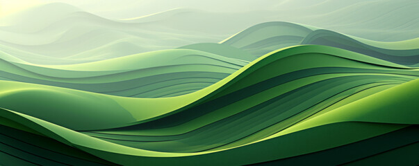 Abstract organic green lines as wallpaper background illustration