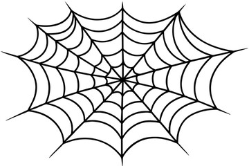 spider web vector silhouette illustration
