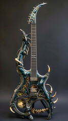 Obraz premium futuristic unusual alien guitar