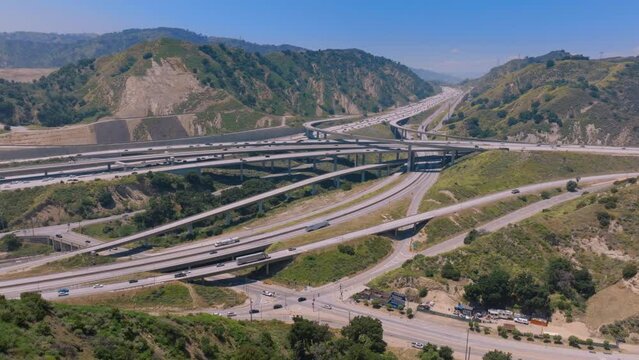 Weldon Canyon 14 and 5 freeway intersection