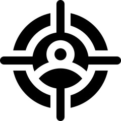 target audience icon. vector glyph icon for your website, mobile, presentation, and logo design.