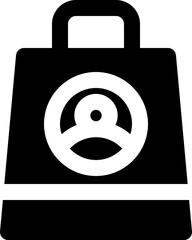 shopping bag icon. vector glyph icon for your website, mobile, presentation, and logo design.