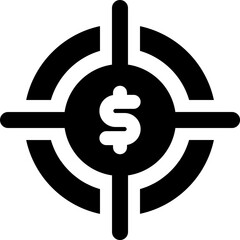 target income icon. vector glyph icon for your website, mobile, presentation, and logo design.