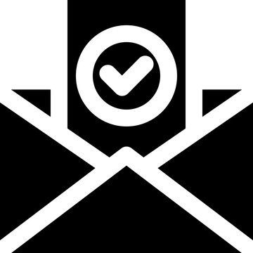accept email icon. vector glyph icon for your website, mobile, presentation, and logo design.