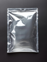 A clear plastic bag with a zipper on top