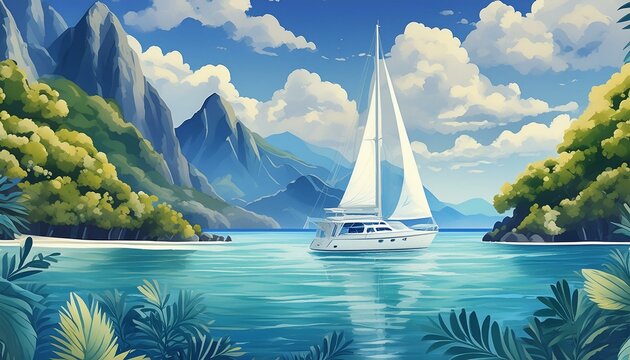 embarcaciones ( yate con vela)