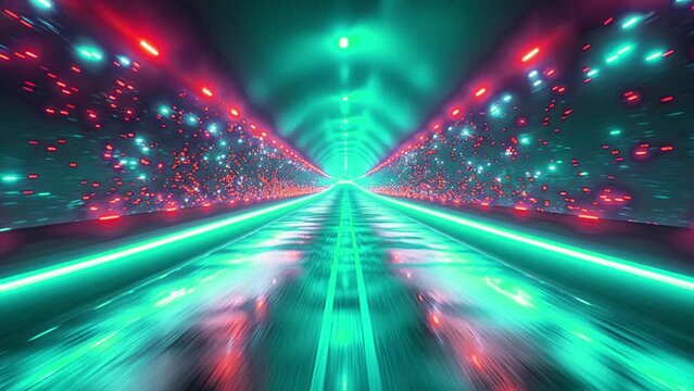 Gradient line green speed motion background, Light Art abstract animation loop wallpaper Background