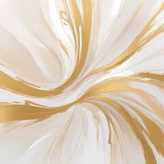 Abstract Painting with Brushstrokes and Explosions of Color gold and white