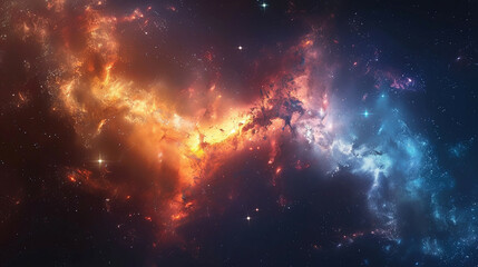 Naklejka premium Ethereal Space Gas Clouds Capturing the Mystical Beauty of Celestial Phenomena Through Astrophotography