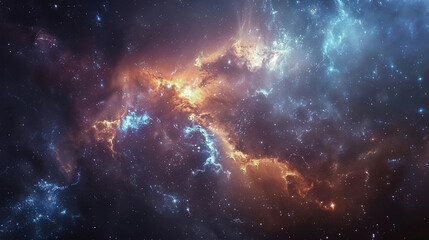 Fototapeta premium Ethereal Space Gas Clouds Capturing the Mystical Beauty of Celestial Phenomena Through Astrophotography