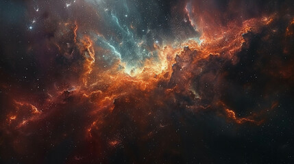 Obraz premium Glowing Cosmic Formations Exploring the Majestic Beauty of the Milky Way Through Stunning Astrophotography