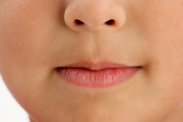 Naklejka premium Closeup Of Child's Lips