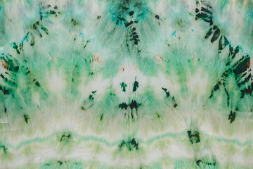 abstract pattern on silk fabric texture in green tones